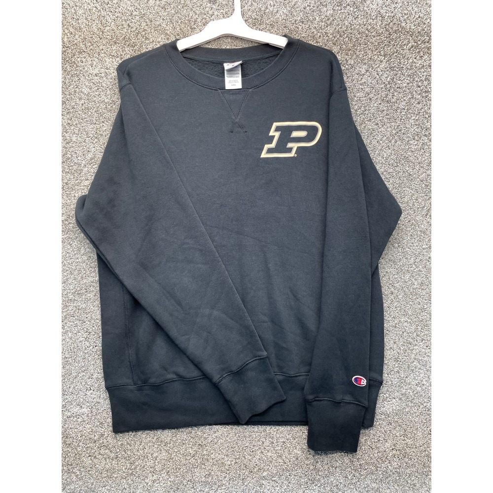 Champion Purdue University Sweatshirt Mens M Black NWT Crewneck Logo